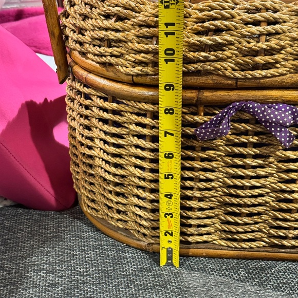Woven Basket with Purple Lining & accent - Picture 16 of 16